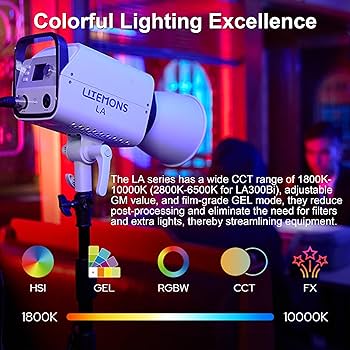 Godox Litemons LA200R スタジオRGBライト (220W) Amazon.com : Godox Litemons Godox LA200R COB LED Light 220W